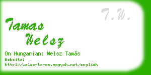tamas welsz business card